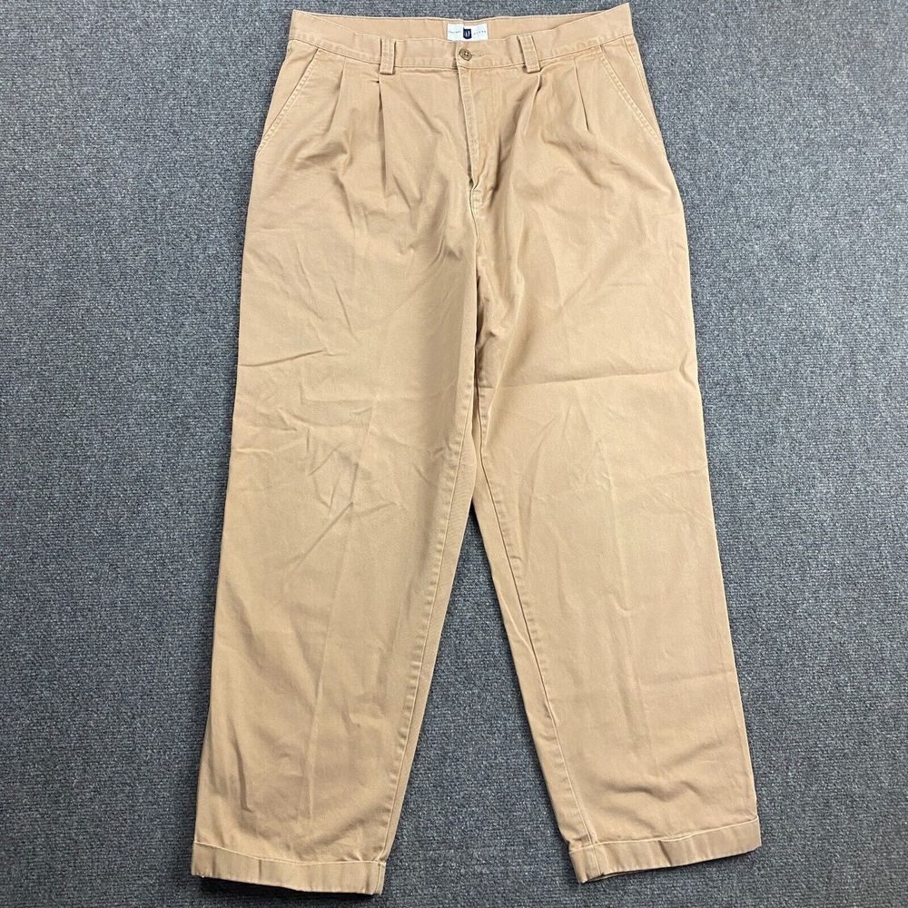 Vintage Gap Pants Men's 35x30 Chino Tapered Y2K‎ Beige 100% Cotton Distressed